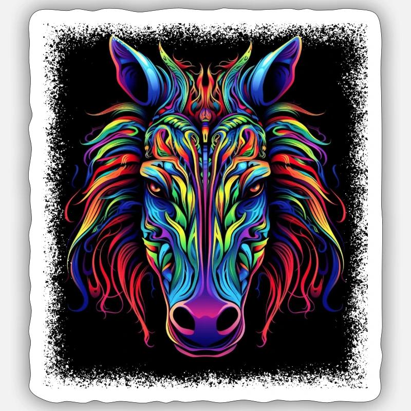 present present idea horseriding statement Sticker size S (10 x 10 cm)