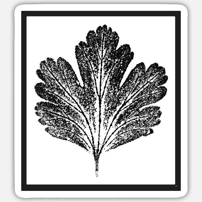 Leaf - Sticker size S (10 x 10 cm) - white matte