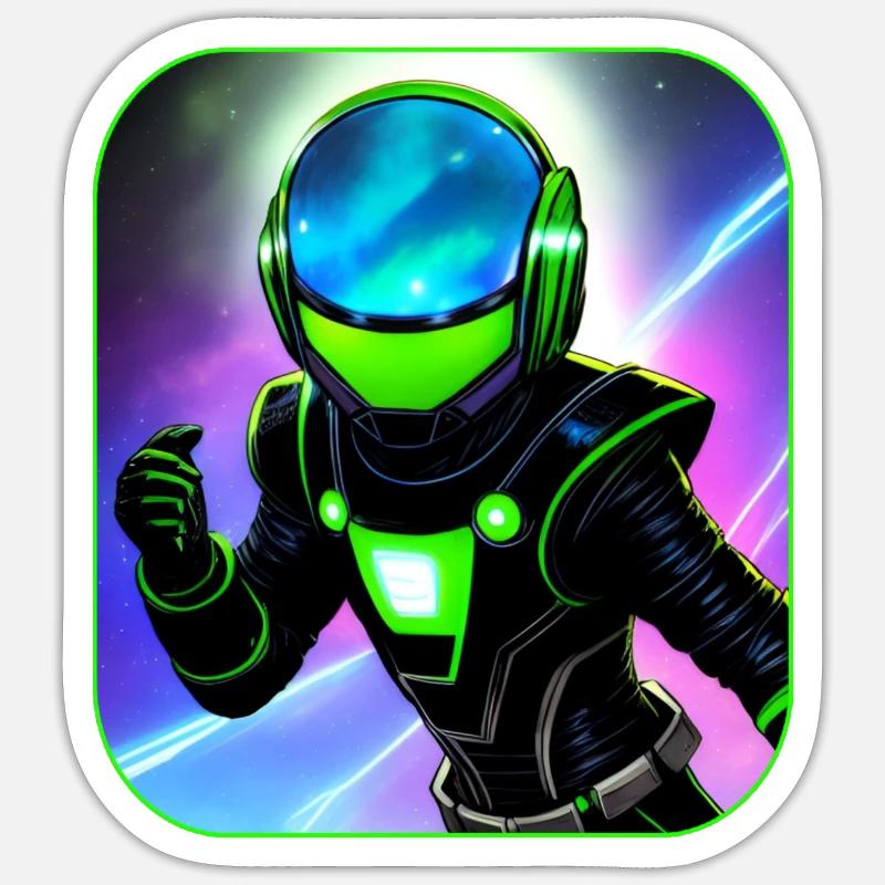 Astronaute de l’espace Sticker taille S (10 x 10 cm)