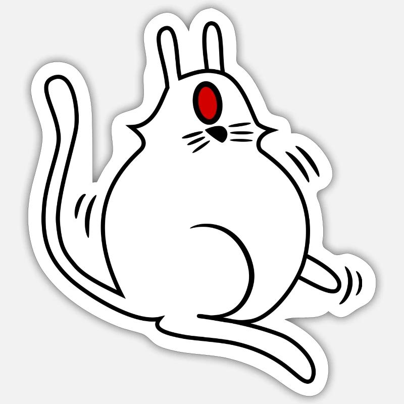 Kangourou de l’espace Sticker taille S (10 x 10 cm)