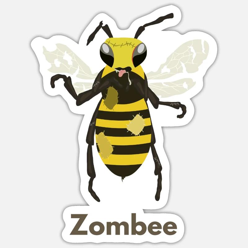 Zombee - Sticker size S (10 x 10 cm) - white matte