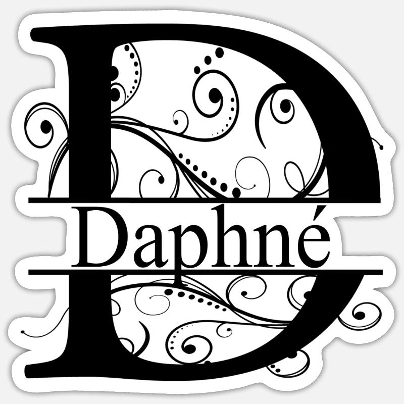 Monogramm mit dem Namen Daphne Sticker Größe S (10 x 10 cm)