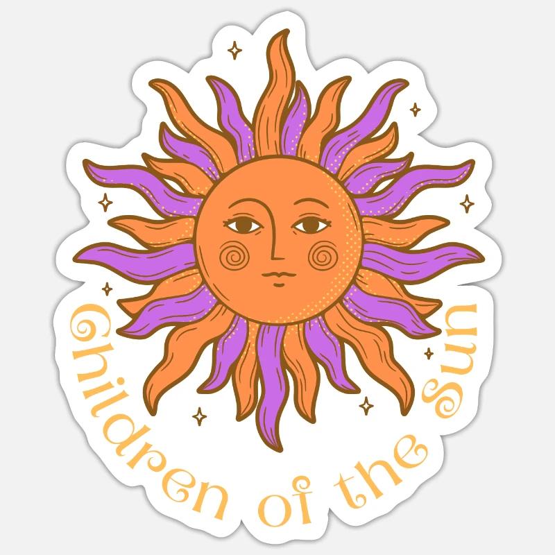 Kinder der Sonne - Sticker Größe S (10 x 10 cm) - Mattweiß