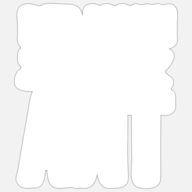 Der Mann mit der Axt - Sticker Größe S (10 x 10 cm) - Mattweiß