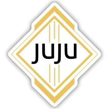 Juju - Sticker taille S (10 x 10 cm) - blanc mat - Devant
