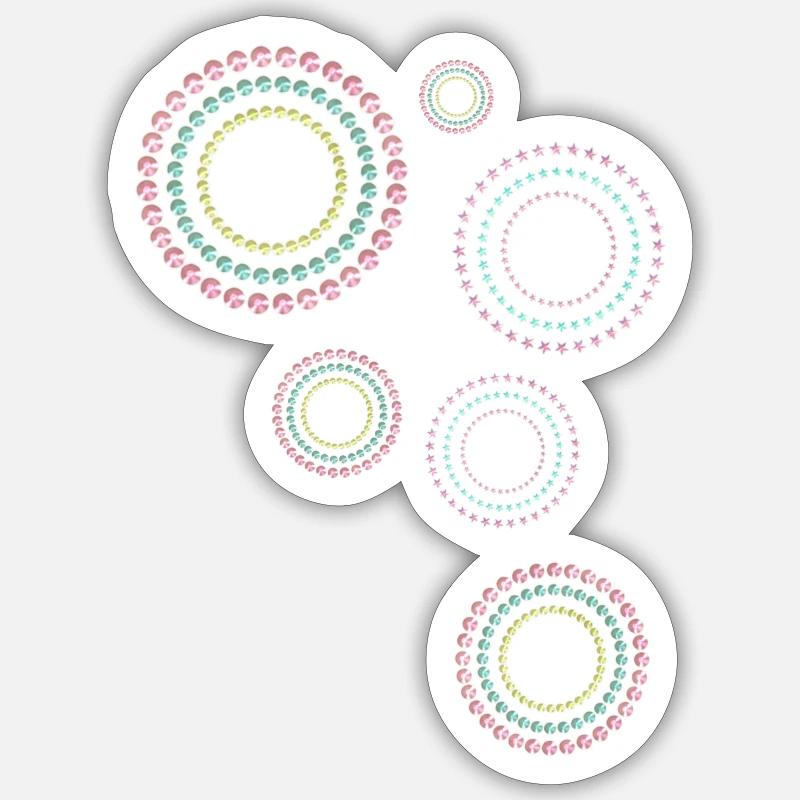 Circles, graphic patterns, patterns Sticker size S (10 x 10 cm)