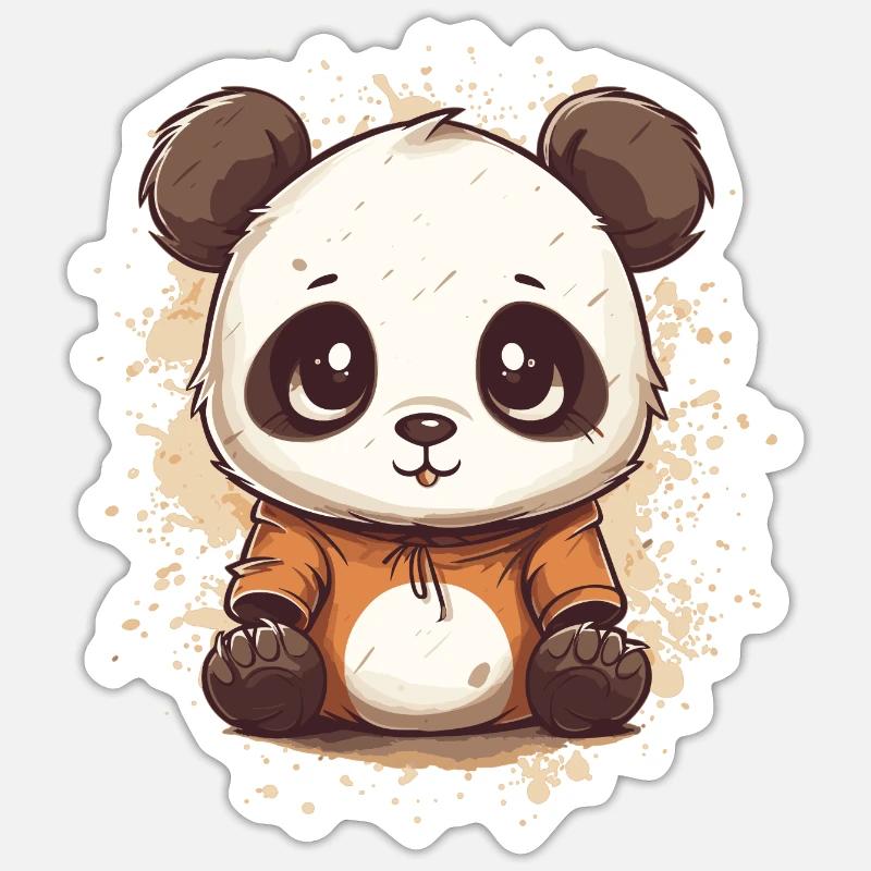 Panda - Sticker size S (10 x 10 cm) - white matte