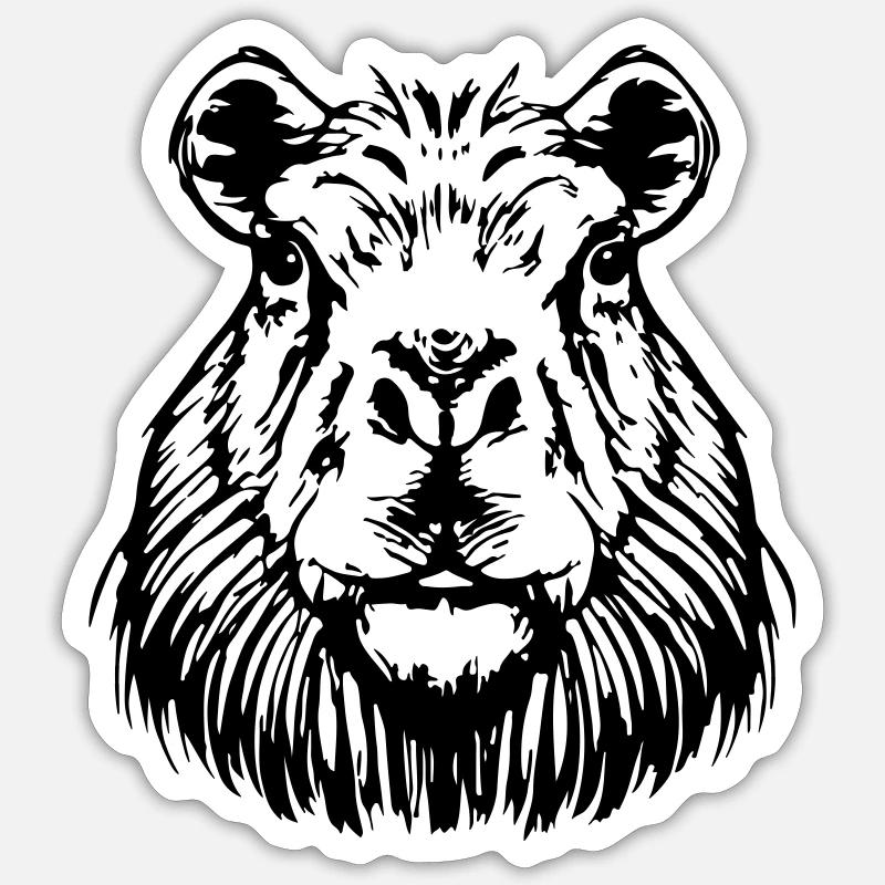 Capybara Sticker Größe S (10 x 10 cm)