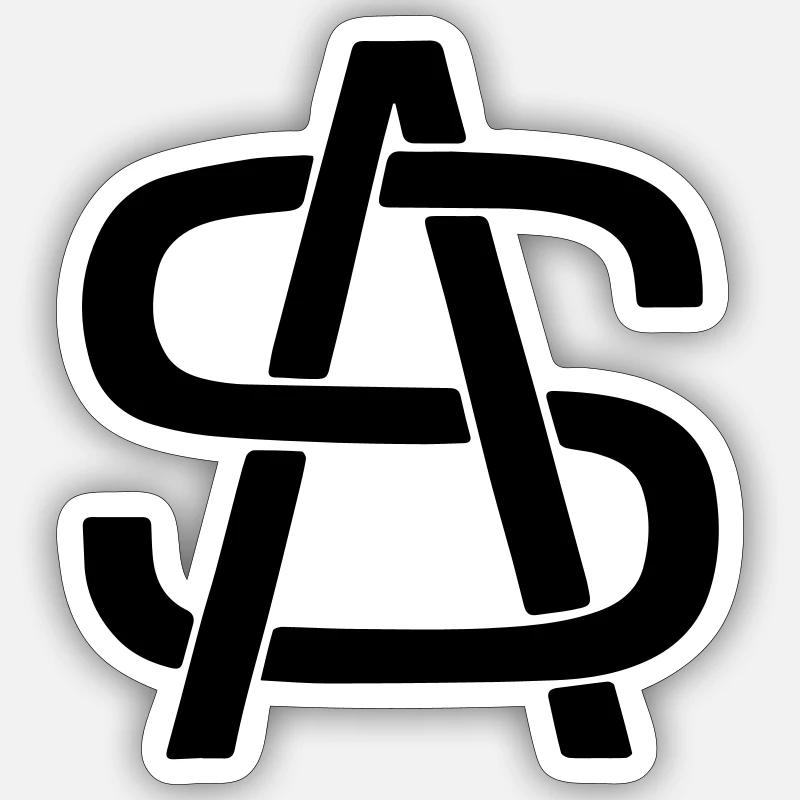 SA-Logo - Sticker Größe S (10 x 10 cm) - Mattweiß