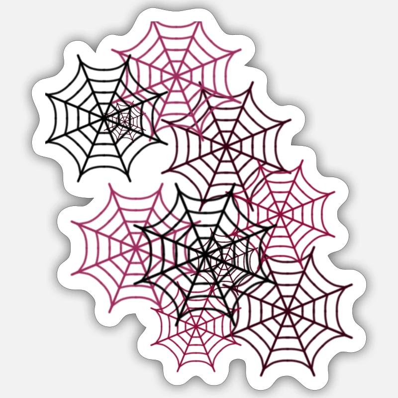 Spider Web, Spider, Webs - Sticker size S (10 x 10 cm) - white matte