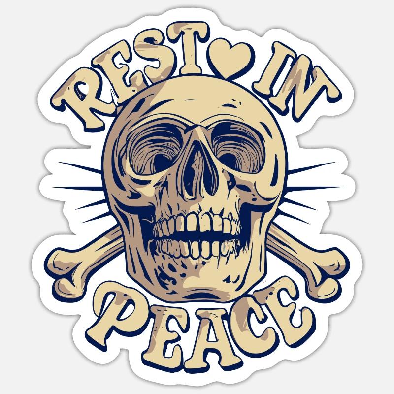 RIP - Sticker size S (10 x 10 cm) - white matte
