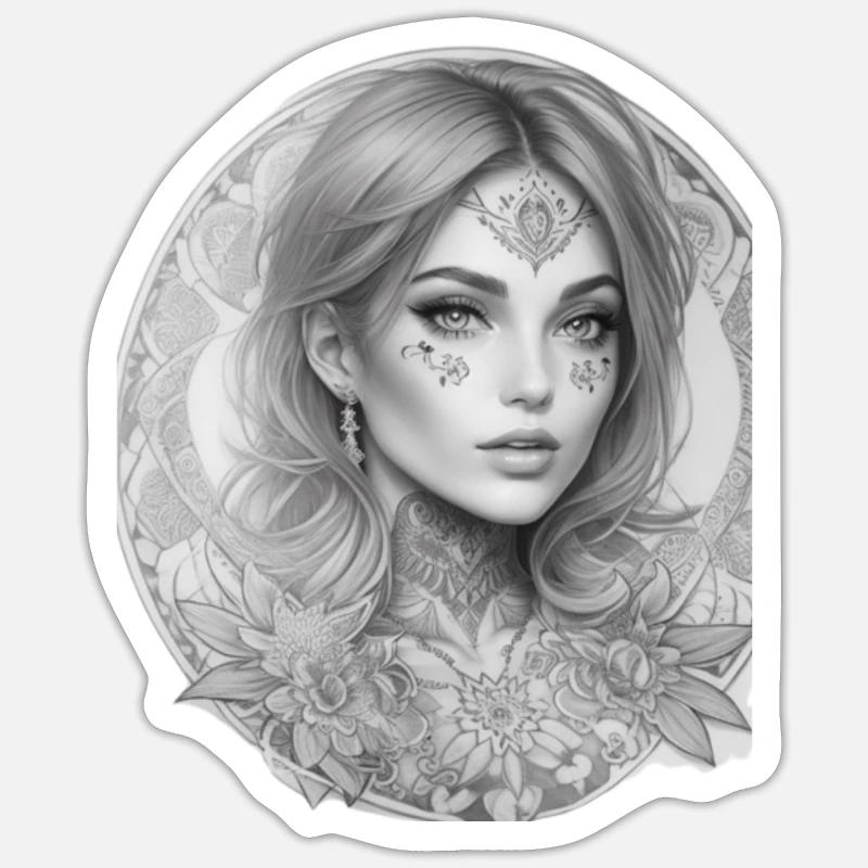 Fleure - Sticker taille S (10 x 10 cm) - blanc mat