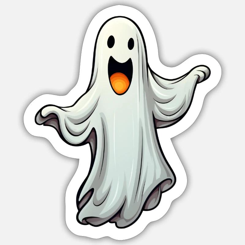 Halloween Ghost - Sticker size S (10 x 10 cm) - white matte