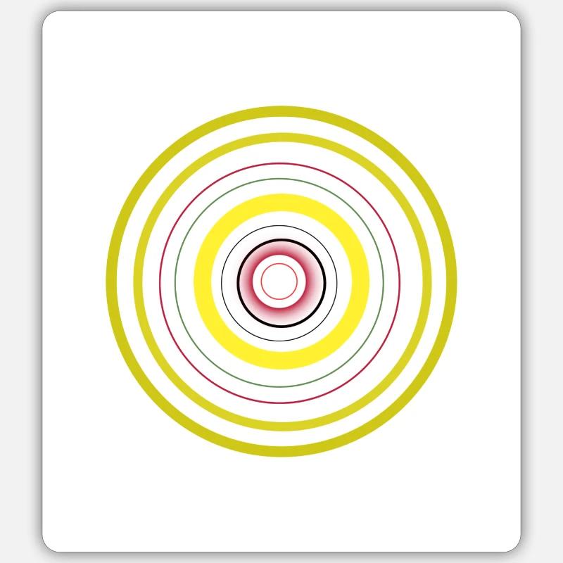 Circle within a circle - Sticker size S (10 x 10 cm) - white matte