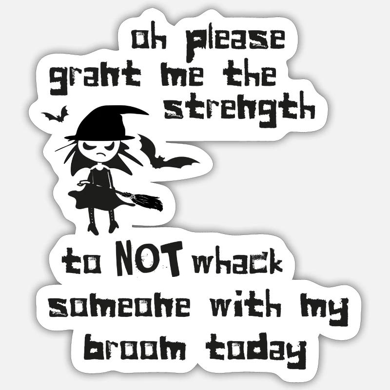 Halloween "Grumpy Little Witch" Sticker size S (10 x 10 cm)