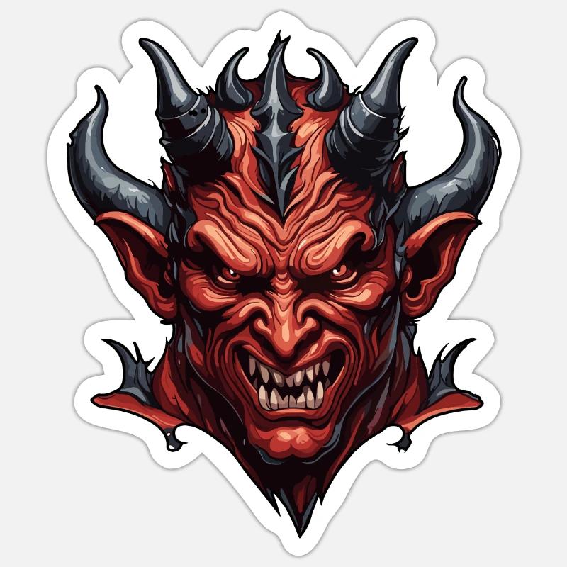 Devil / Hell / Horror / Devilish / Evil Sticker size S (10 x 10 cm)