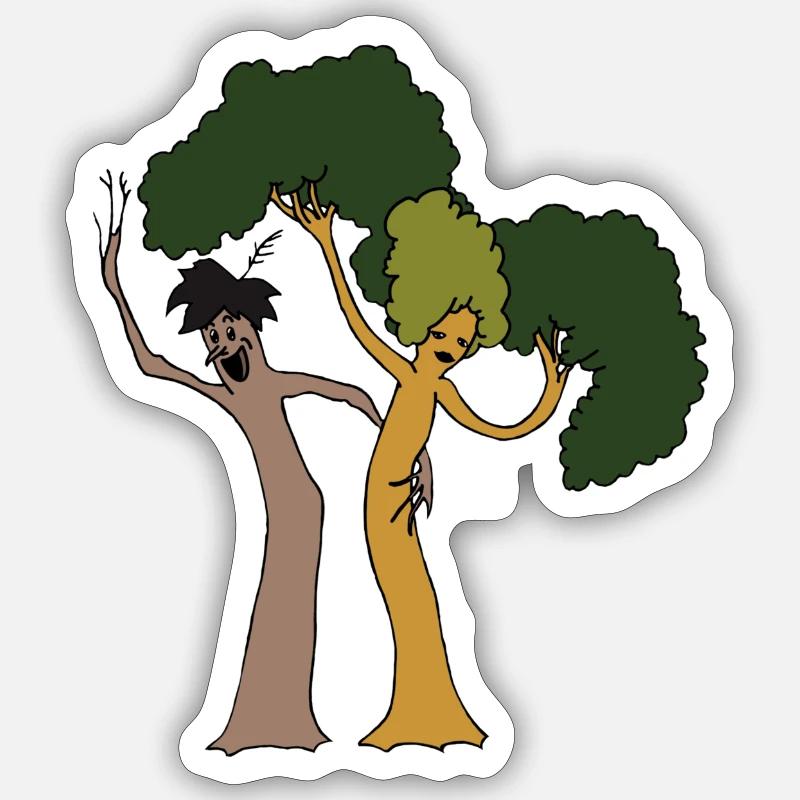 Funny Trees Sticker size S (10 x 10 cm)