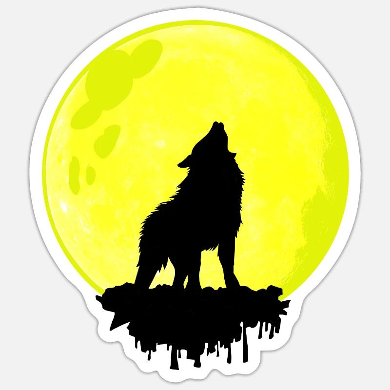 wolfsmond Sticker Größe S (10 x 10 cm)