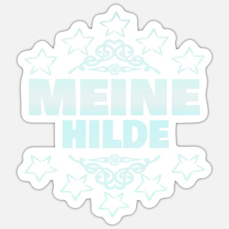 Hilde - Sticker Größe S (10 x 10 cm) - Mattweiß
