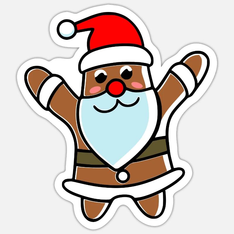 Gingerbread - Sticker taille S (10 x 10 cm) - blanc mat