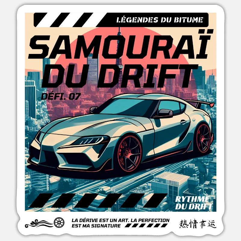 Samourai Drift Sticker taille S (10 x 10 cm)