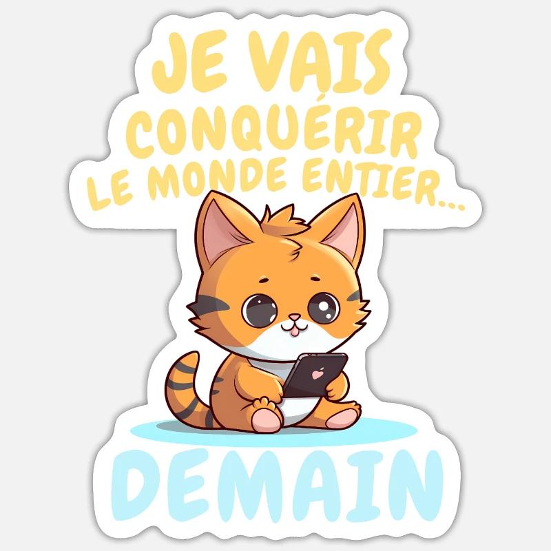 Conquérir le monde Sticker taille S (10 x 10 cm)