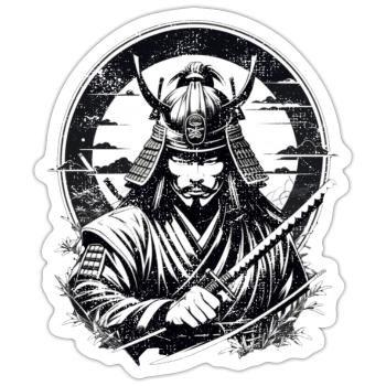 Samurai Warrior - Japan - Demon - Sticker size S (10 x 10 cm) - white matte - Front