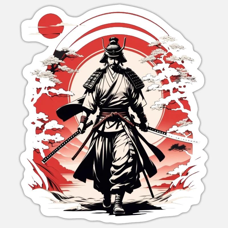 Samurai Warrior - Japan - Demon Sticker size S (10 x 10 cm)