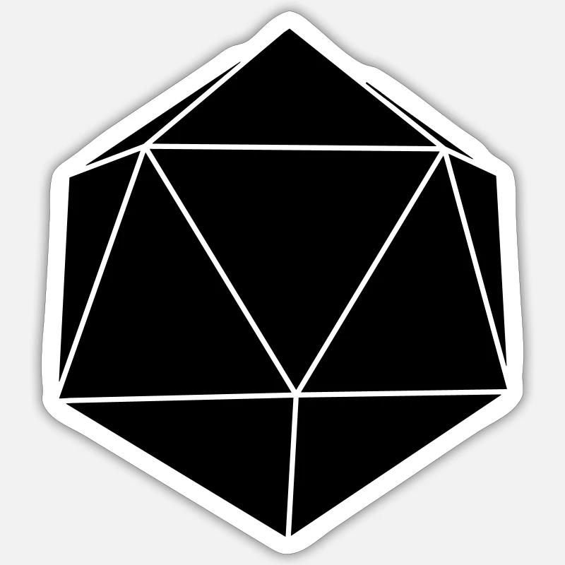 Pair o' Dice d20 Sticker Größe S (10 x 10 cm)