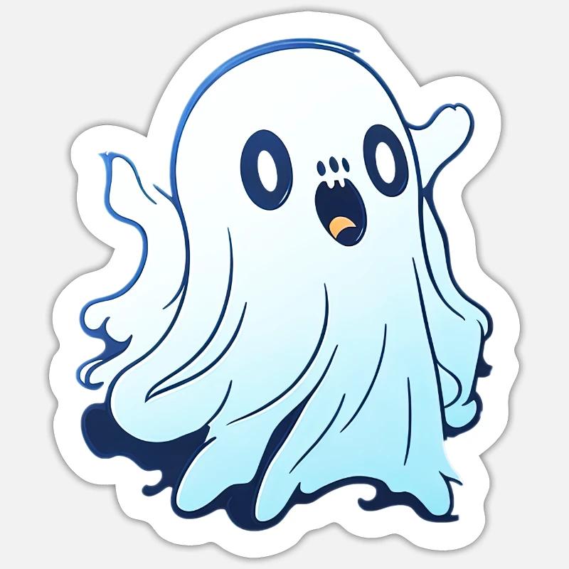 Ghost - Sticker size S (10 x 10 cm) - white matte