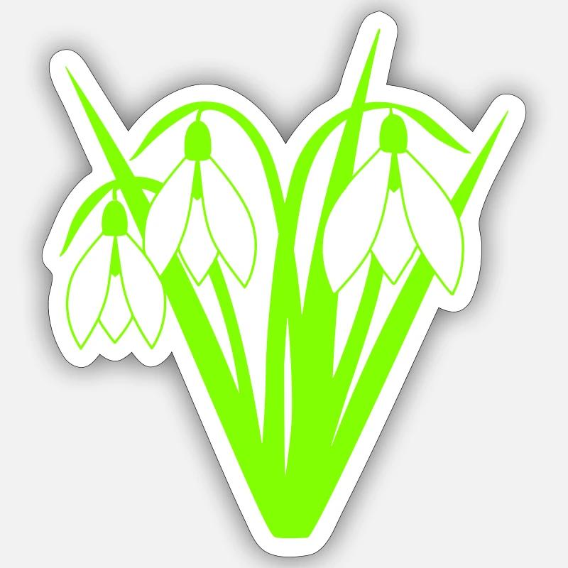 Perce-neige Sticker taille S (10 x 10 cm)