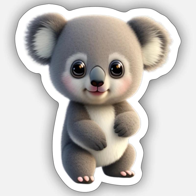 koala - Sticker Größe S (10 x 10 cm) - Mattweiß