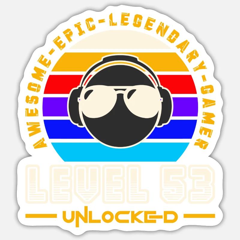 Level 53 - Sticker size S (10 x 10 cm) - white matte