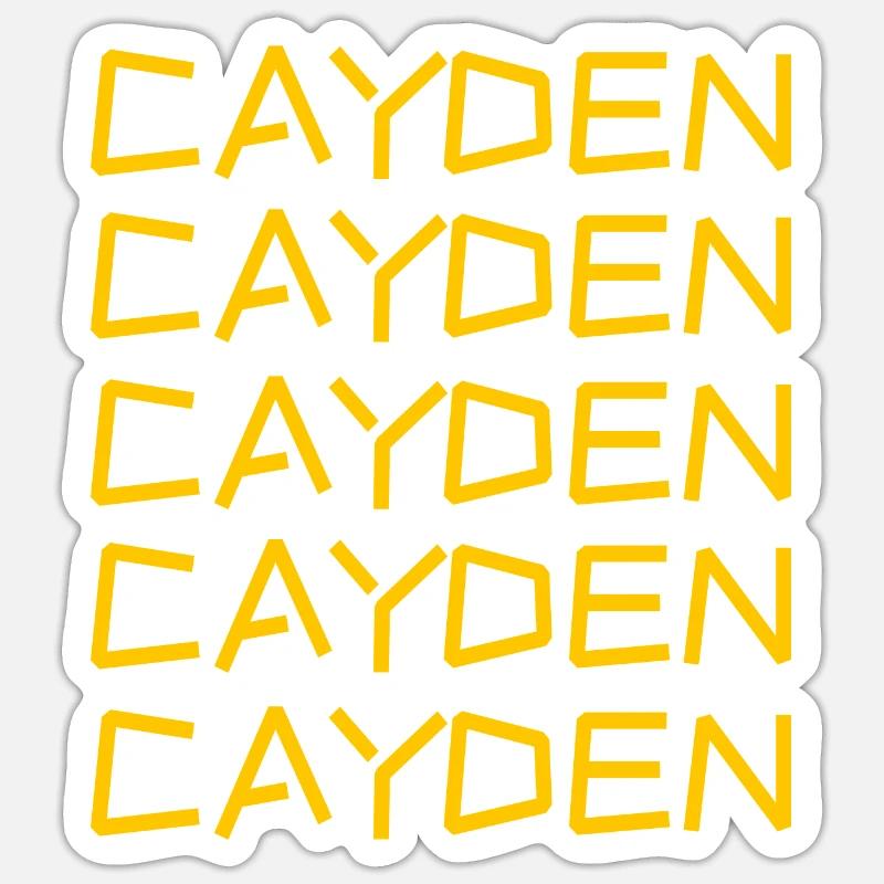 Cayden - Sticker Größe S (10 x 10 cm) - Mattweiß