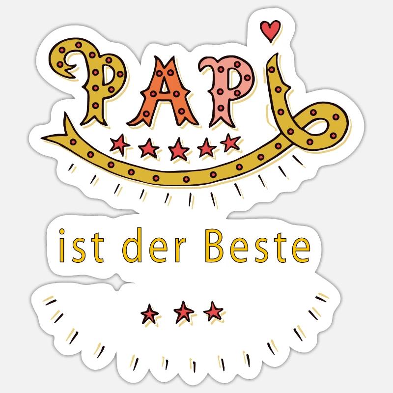 Papi ist der Beste Sticker Größe S (10 x 10 cm)