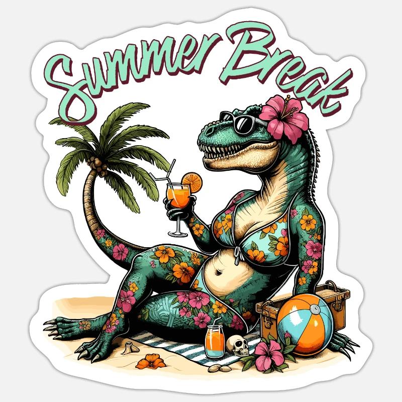 Summer Break 5 - Sticker size S (10 x 10 cm) - white matte
