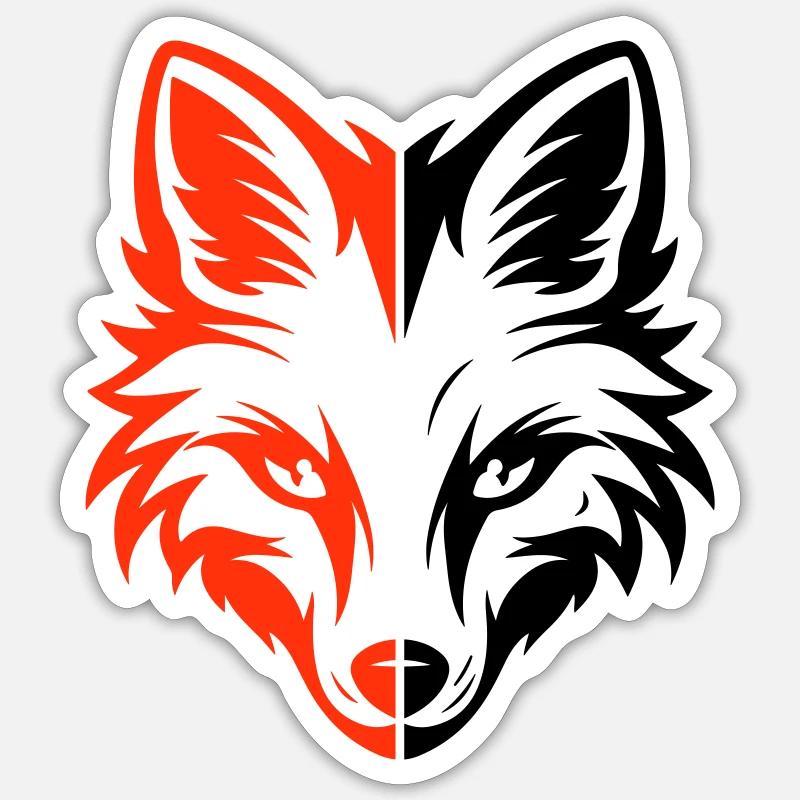 Fox Head - Sticker size S (10 x 10 cm) - white matte