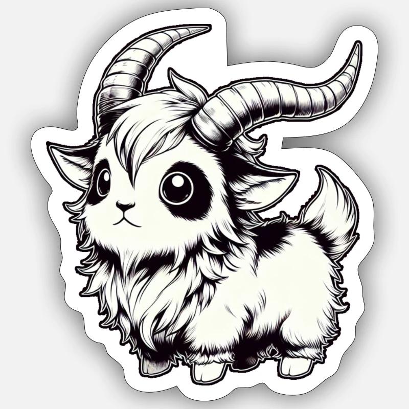 F*cking Evil Goat Sticker size S (10 x 10 cm)