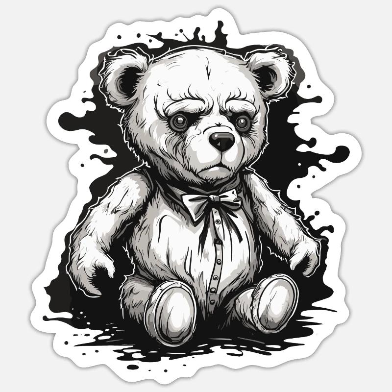 Teddybär / Kuscheltier / Stofftier / Geschenkidee Sticker Größe S (10 x 10 cm)