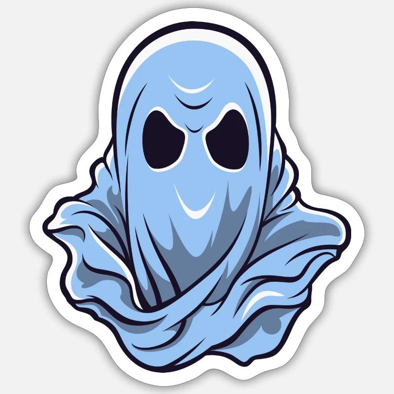 Gespenst Logo - Sticker Größe S (10 x 10 cm) - Mattweiß