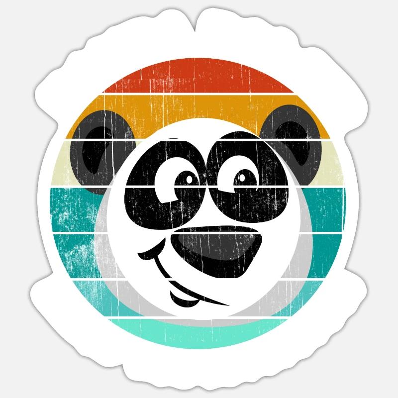 Panda Power Zero Motivation - Sticker taille S (10 x 10 cm) - blanc mat
