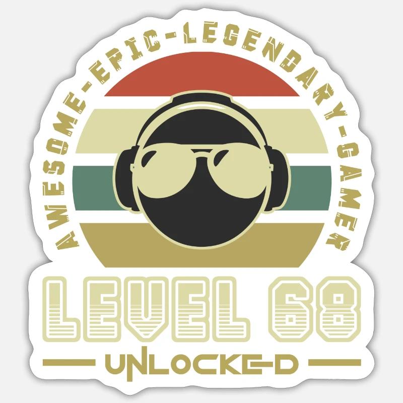 68 - Sticker size S (10 x 10 cm) - white matte