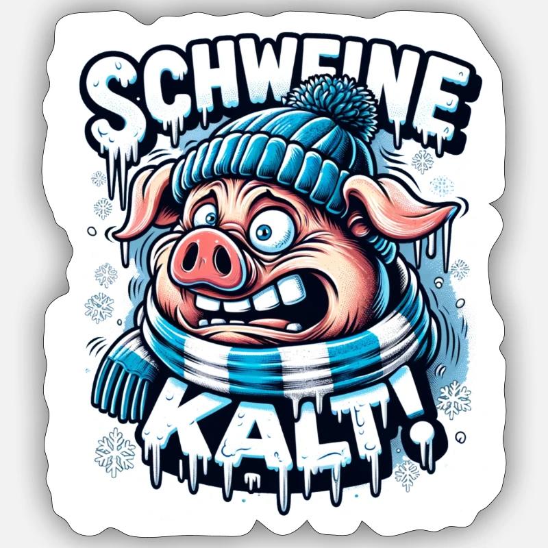 Pork cold - Sticker size S (10 x 10 cm) - white matte