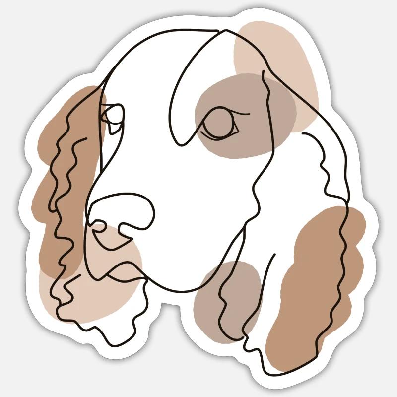 SPANIEL Sticker Größe S (10 x 10 cm)