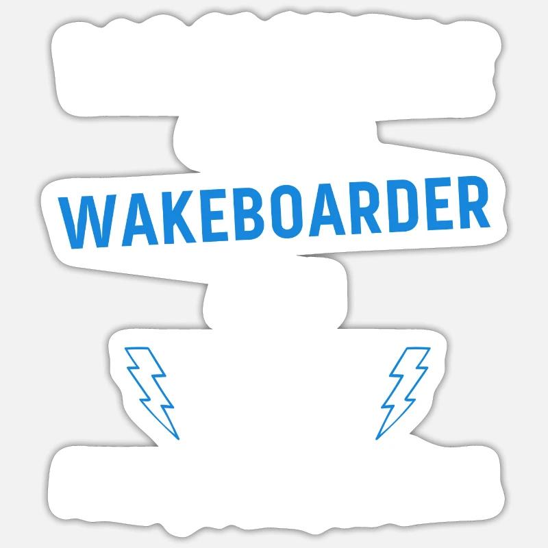 Awesome wakeboarder - Sticker size S (10 x 10 cm) - white matte