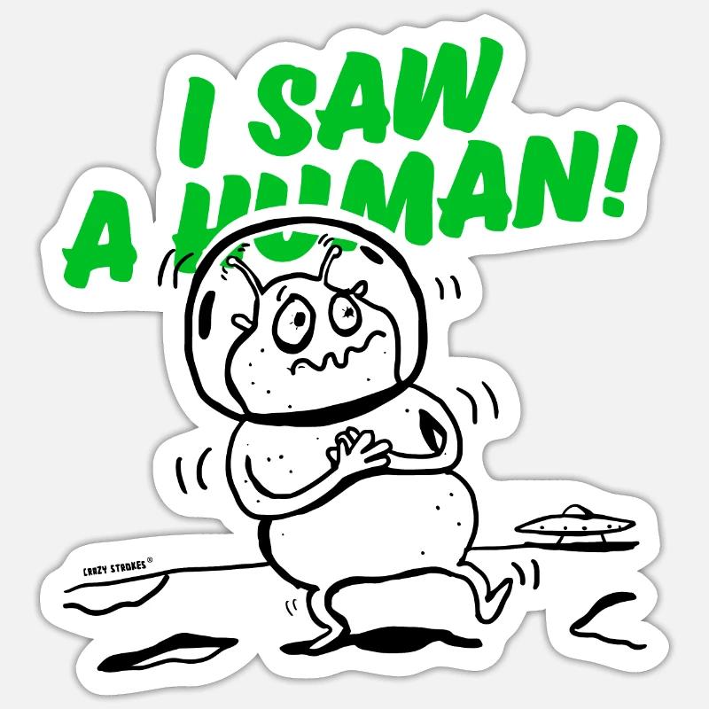 Ich habe einen Menschen gesehen - Version 2 Sticker Größe S (10 x 10 cm)