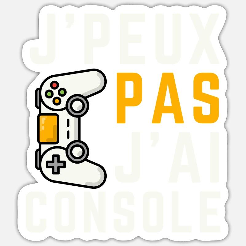 J Peux Pas J Ai Console Sticker taille S (10 x 10 cm)