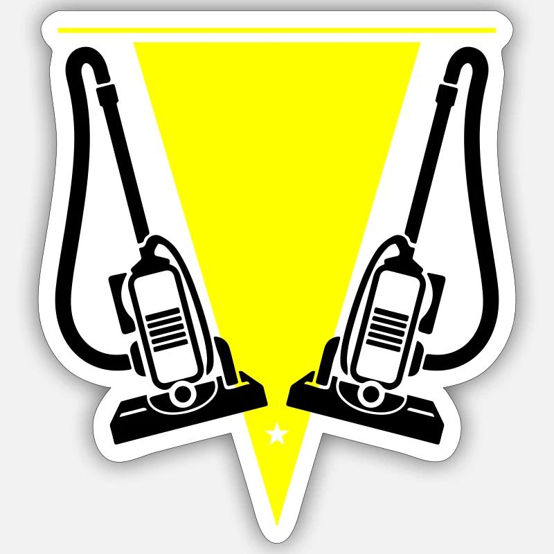 Entreprise de nettoyage d’aspirateurs - Sticker taille S (10 x 10 cm) - blanc mat