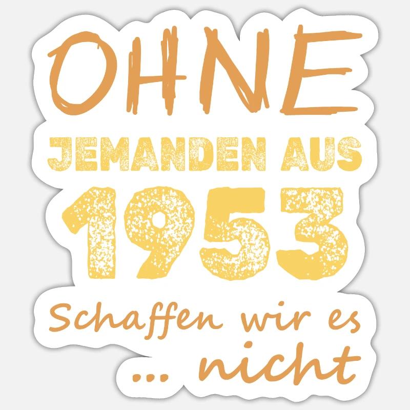 il 1953 - Sticker taille S (10 x 10 cm) - blanc mat