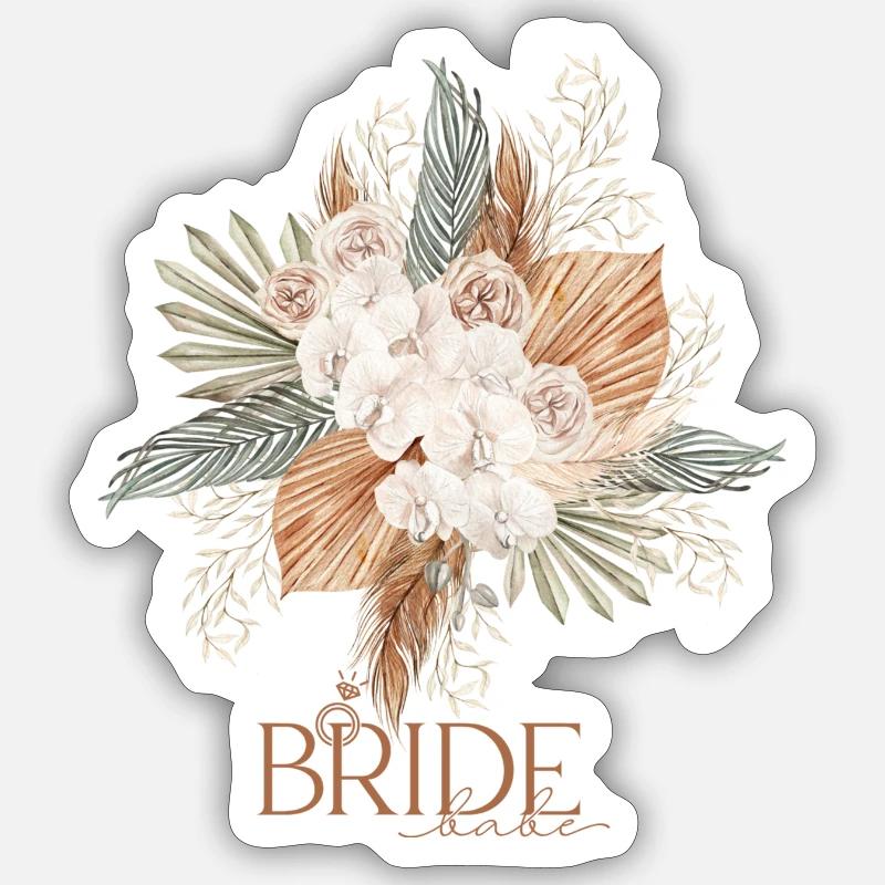 Bride - Sticker size S (10 x 10 cm) - white matte
